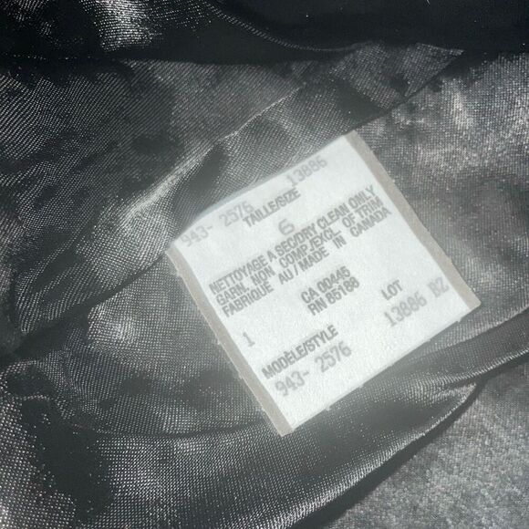 Vintage black sequin cropped long sleeve blazer jacket button down size 6 NWT - Picture 13 of 15